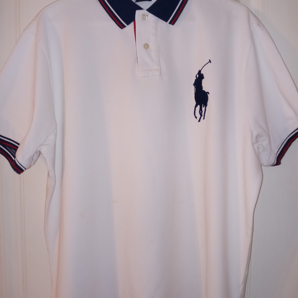 Polo by Ralph Lauren White Polo with Navy Accents